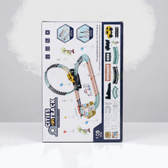 Close-up of the box front showing the toll station, road signs and the shop price sticker