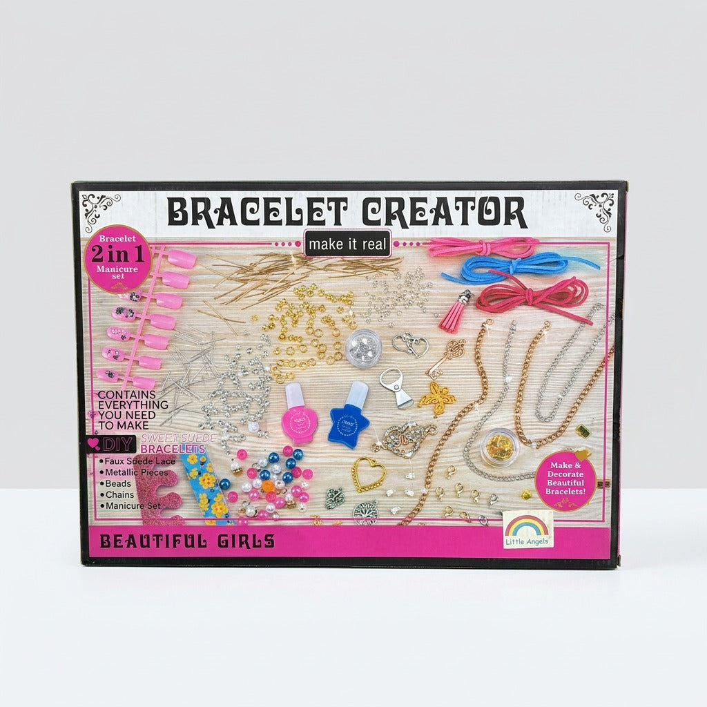 Close-up of the suede lace and bead compartments with the shop price sticker