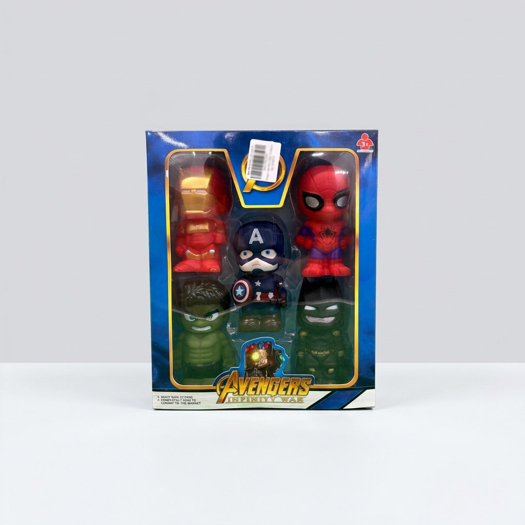 Avengers Mini Figure Set box with Spider-Man, Captain America, Iron Man and Hulk