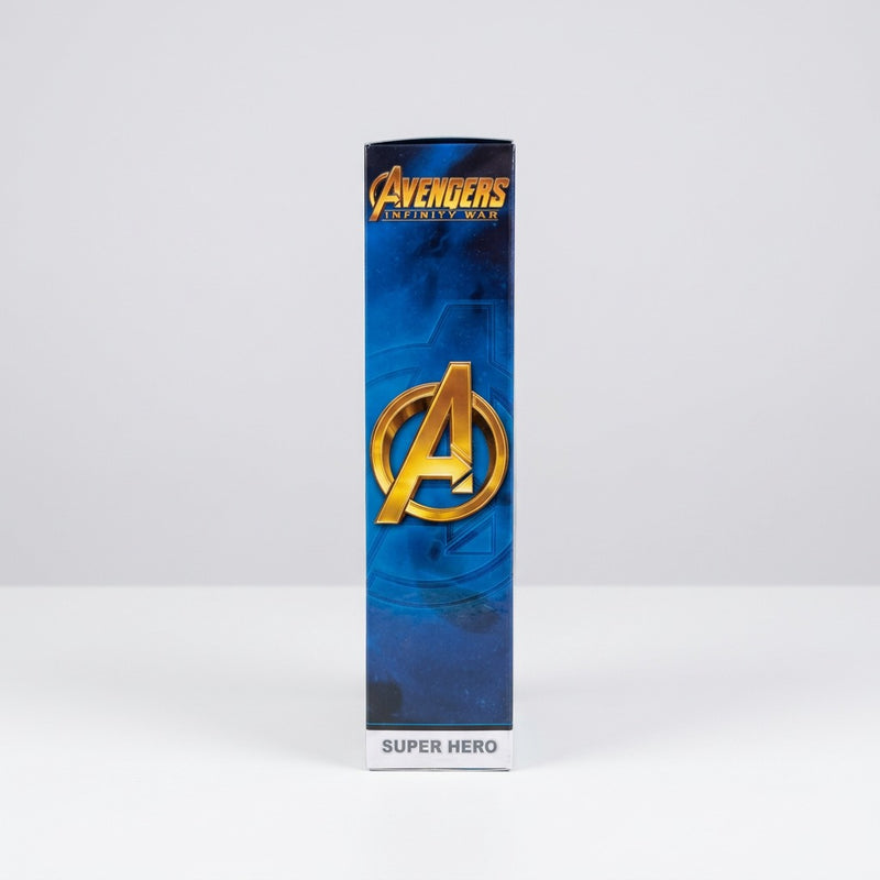 Close-up of the price sticker reading Avengers Set 5Pcs/W.Bx F/P-595A-1, Rs. 1,610