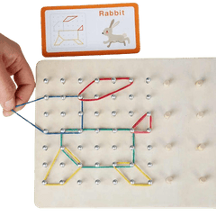 Multifunctional Wooden Geometry Nail Board - Little Explorers