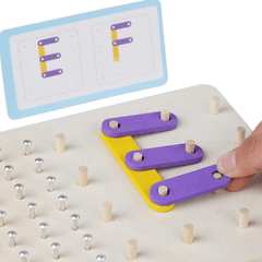 Multifunctional Wooden Geometry Nail Board - Little Explorers