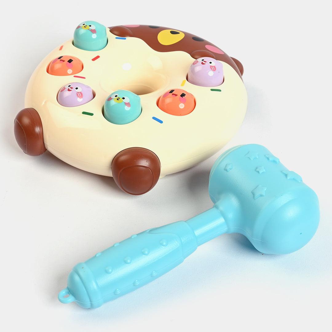 Whac-A-Mole Donut Toy — Bear, 6 Moles with Hammer